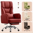 thumbnail image 6 of Primy Cross Legged Office Chair with Footrest & Convertible Armrests, 500LBS Capacity Home Desk Chair, Ergonomic Recliner with Lumbar Pillow, Criss Cross Design, Big and Tall Executive Chair, 6 of 12