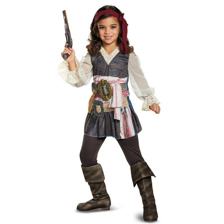 Pirates of the Caribbean Captain Jack Classic Girls Costume