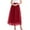 Red, variant on vigerkar Tulle Skirts for Women High Waisted A Line Tiered Layered Mesh Maxi Skirt Petticoat Pull On Elastic Costume White, XL