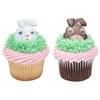 Cake Decoration Rings - Cute Bunny Faces (12 pieces)