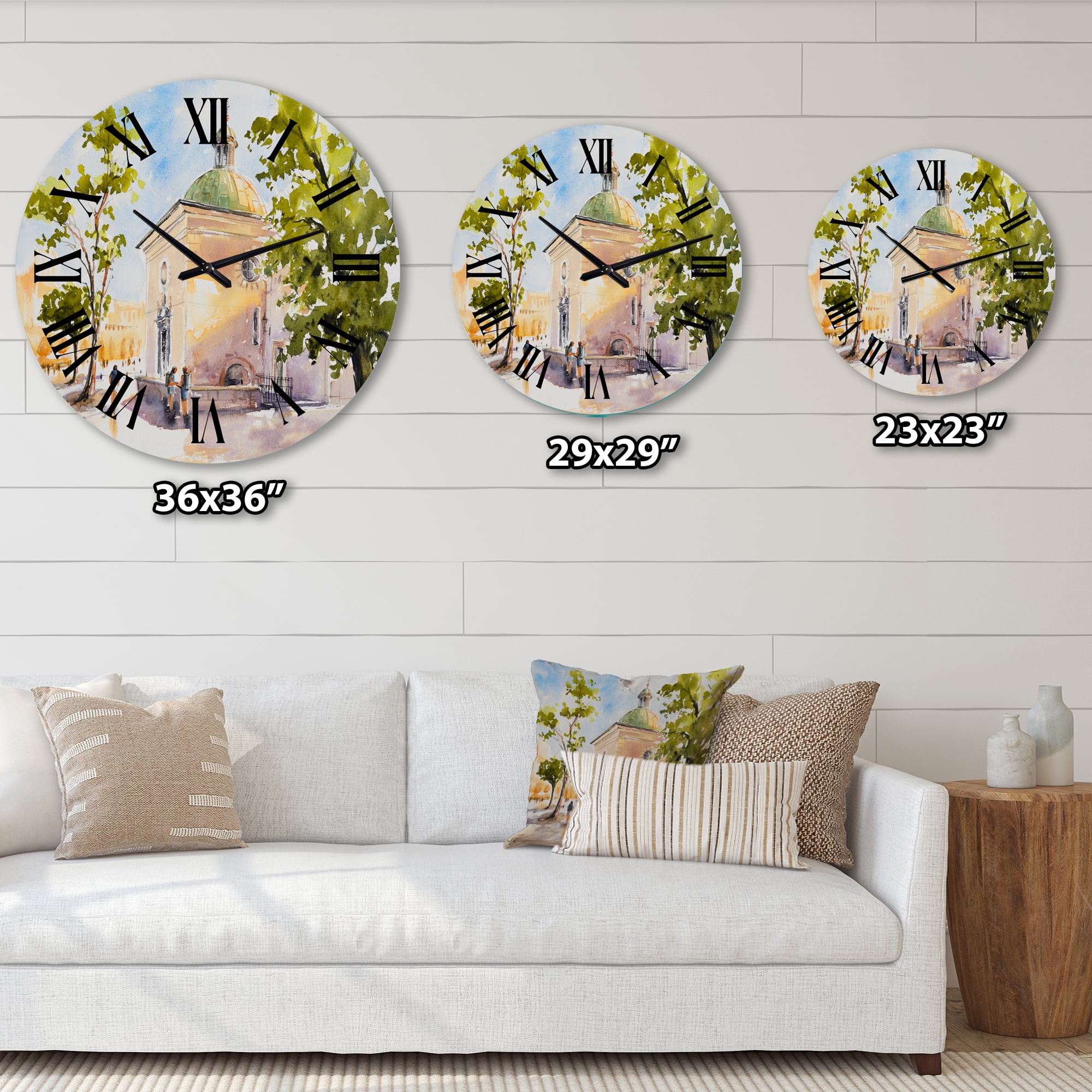 Designart 1 in Country Wall Clock