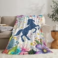 thumbnail image 6 of Unicorn Blanket for Girls Women Unicorn Gifts Unicorn and Floral Throw Blanket for Kids Adults Ultra Soft Cozy Fleece Blanket for Couch Sofa ​Bed 40"x50", 6 of 6