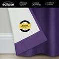 thumbnail image 4 of Eclipse Kendall Modern Blackout Curtains, 54 In Long x 42 In Wide, Purple, Sold as a Single Curtain Panel, 4 of 7