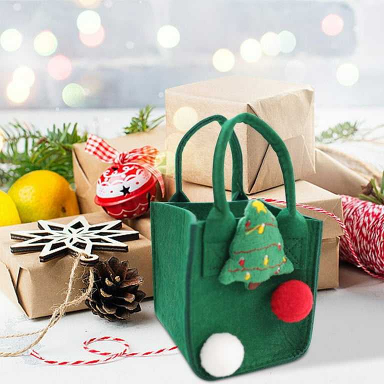 JGJJUGN Christmas Tote Bags Snack Bags Fabric Gift Bags for