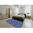 thumbnail image 4 of Ahgly Company Indoor Square Patterned Cornflower Blue Area Rugs, 3' Square, 4 of 6
