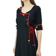 thumbnail image 7 of Phagun Angrakha Style Rayon Womens Tunic Kurta Pom-Pom Designer Kurti Top Indian Clothing, 7 of 7