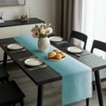 thumbnail image 2 of Turquoise Ombre Table Runner 36 Inches Long, Teal White Gradient Modern Abstract Art Kitchen Coffee Dining Table Decoration for Home Party Birthday Wedding Home Decor 13x36 Inches, 2 of 8