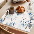 thumbnail image 3 of Placemat Set of 4 Blue Wildflower Placemats for Dining Table Watercolor Floral Washable Table Mats for Kitchen and Party Decor Indoor & Outdoor Use, 3 of 8