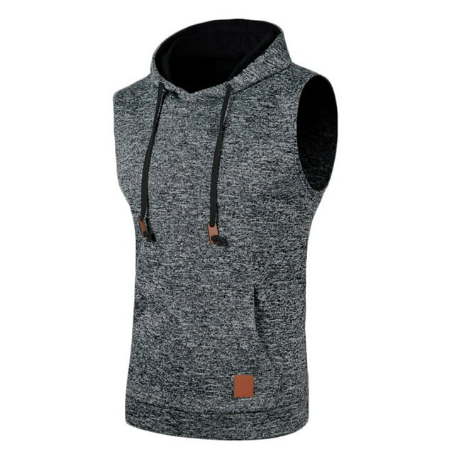 aidice Débardeurs à Capuche pour Hommes Sans Manches Coupe Régulière Printemps Été T-Shirts de Course Athlétiques