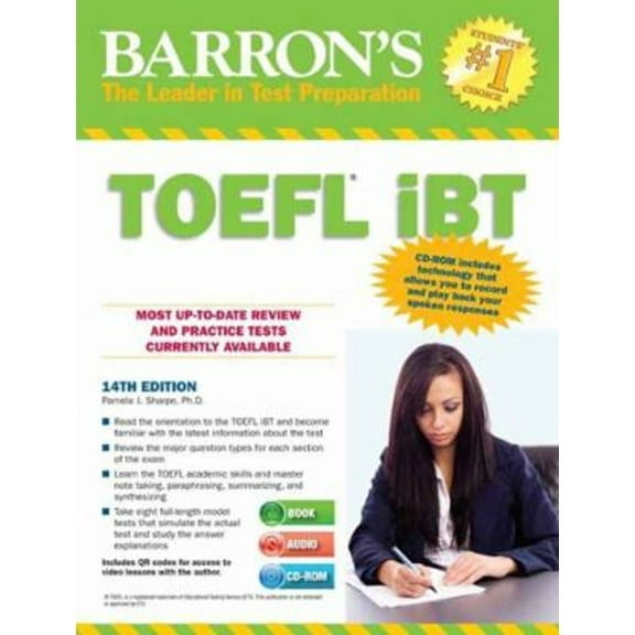 Pre-Owned Barron's TOEFL IBT with Audio CDs and CD-ROM, 14th Edition (Paperback) 9781438072845