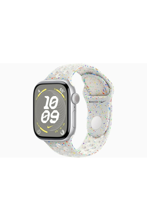 Restored Apple Watch Series 10 GPS + Cellular 42mm Silver Aluminium Case with Pure Platinum Nike Sport Band (Refurbished)