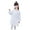 0-White2038, variant on Kids Girls Art Smock Solid Color Long Sleeved Artist Painting Apron with Pocket