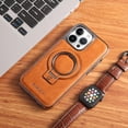 thumbnail image 2 of Invisible Stand Phone Case For iPhone 11 12 13 14 15 Pro Max Business Leather Holder Cover Magsafe For IPHON 13 Pro 14 15 Promax, 2 of 5