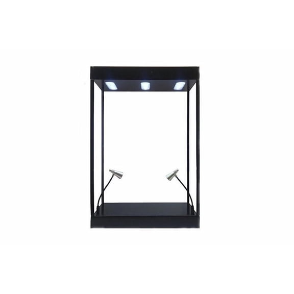 Large LED Lighted Display Case, Black - ModelToyCars 9926MBK - Display Case for Diecast Cars