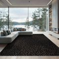 thumbnail image 2 of ODIKA 8'x10' Dark Brown Speckled Stone Washable Area Rug Contemporary Scattered Pebble Motif With Geometric for Dining Room, Large Office, Lounge, Non-Slip Chair-Friendly Mat, 2 of 7