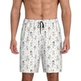 thumbnail image 2 of Picia Dancing Dogs Pajama Shorts for Men, Men's Pajama Bottoms, Sleepwear,Short Pajama Pants-Small, 2 of 9