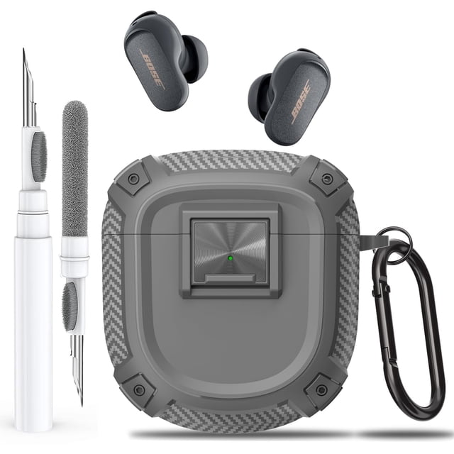 Funda para auriculares Bose QuietComfort II/Ultra con limpiador