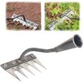 thumbnail image 1 of Iron Rake for Gardening and Weeding, Ironrake The Heavy-Duty Iron Weeding Rake, Carbon Steel Metal Iron Heavy Duty for Backyard Garden Lawn Loosening & Dethatching (5 Tooth ), 1 of 8