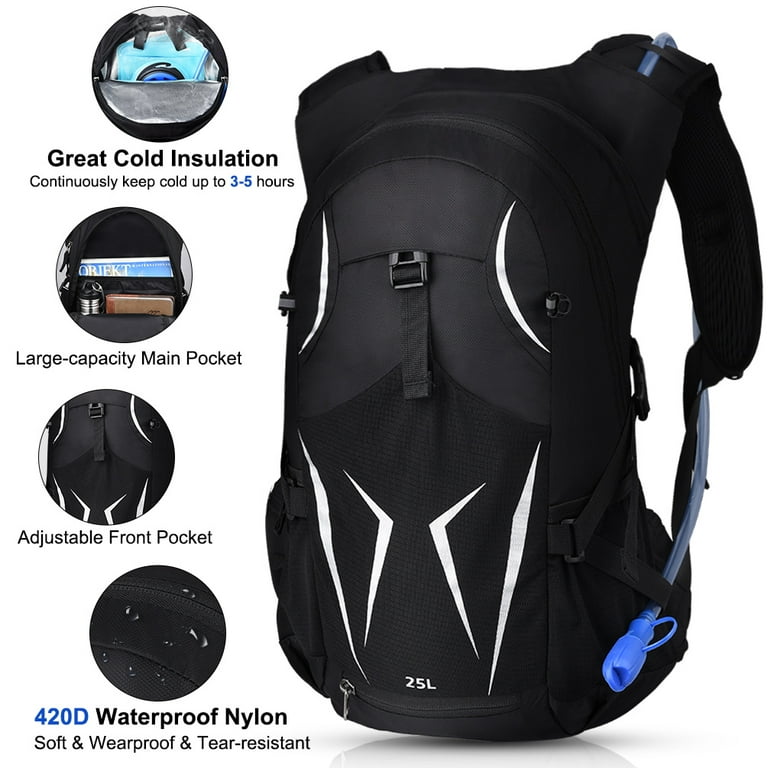 Vbiger Hiking Hydration Backpack with 2L Bladder Water Bag - Lightweight  BPA Free Hydration Pack Daypack Great for Hunting Climbing Running 