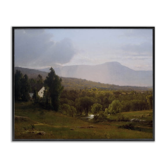 Cabins in Peaceful Vista Black Framed Giclee Art, design by Lettered and Lined