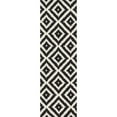 thumbnail image 2 of nuLOOM Kellee Hand Tufted Geometric Wool Area Rug, 2' 6" x 14', Black, 2 of 9