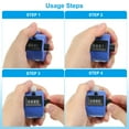 thumbnail image 4 of Uxcell Clicker Counter Hand Tally Counter Mechanical 4-Digit Number Click Pitch Counter White 2Pack, 4 of 5