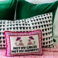 thumbnail image 2 of FURBISH Almohada decorativa de punto de aguja – Not My Circus Not My Monkeys pequeña almohada bordada para cama, silla, sofá, decoración estética hecha a mano para habitación, 10.0 x 14.0 in, 2 of 5