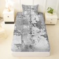 thumbnail image 3 of Homewish Gray Tie Dye Twin Sheets,Retro Geometric Artwork Bedding,3 Pieces,1 Fitted Sheet and 1 Pillowcase, 3 of 6