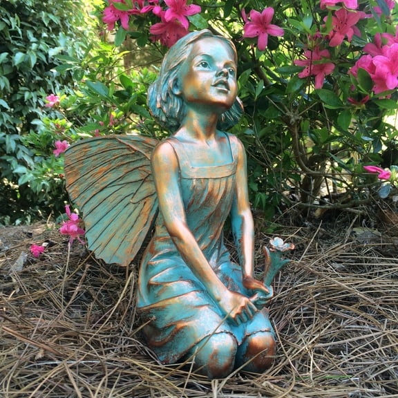 Homestyles 12"H Rebecca Fairy in Bronze Patina Home Patio & Garden Large Statue