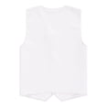 thumbnail image 4 of Nyeemya Unisex Kids Volunteer Activity Vest Button Up Waistcoat Boys Girls Waiter Bartender Uniform White S/10, 4 of 5