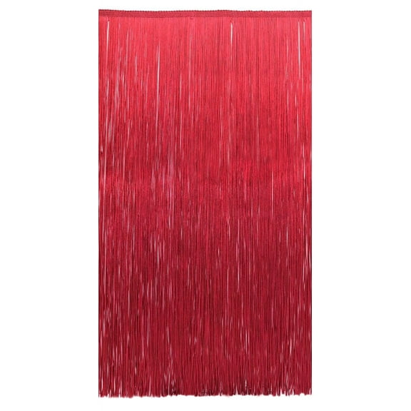 18" (45.5cm) Very Long and Lovely Solid Chainette Bullion Fringe Trim # CF18,, Dark Wine Red #E10 (Dark Burgundy Red) Sold By The Yard (36"/3 ft/0.9m)