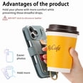 thumbnail image 2 of for iPhone 16 Folio Flip Wallet Case, PU Leather Zipper Pocket Card Slots RFID Blocking Wristband Bracket, with Diamond Finger Ring Full Body Protection for iPhone 16 - Blue, 2 of 10