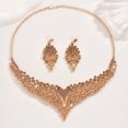 thumbnail image 3 of TAZAG European and American style exaggerated retro style exquisite design necklace and earrings set suitable for banquets, wedding banquets and parties, 3 of 4