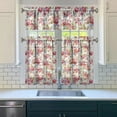 thumbnail image 3 of Kitchen Curtains 36 Inch Short - 3 Panel Set, Vintage Floral Butterfly Bee Botanical Print, Rod Pocket Window Curtain for Farmhouse, Modern Rustic, Spring Summer Decor, Easy Wash, 3 of 6