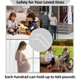 thumbnail image 3 of Gtouse Wall Mounted Handrail for Outdoor Steps, 31.9" Metal U-Shaped Stair Railing, Grab Bar for Porch Garage Garden, White, 3 of 9