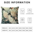 thumbnail image 5 of YINGXI Throw Pillow Covers Dancing Oriental Cranes Japanese Writing Geometric Pattern White Decorative Pillow Cases Square Pillowcases 12x12in, 5 of 5