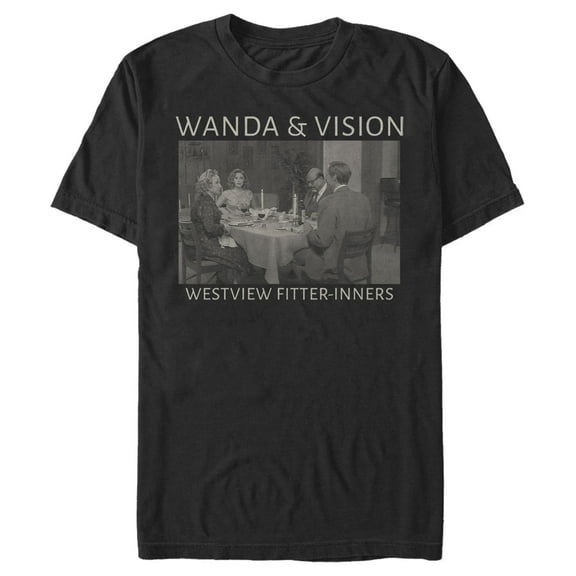 Men's Marvel WandaVision Westview Fitter-Inners  Graphic Tee Black X Large