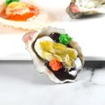 thumbnail image 2 of 10 unids/set de ostras simuladas, vieiras falsas, simulación de barbacoa de mariscos, decoración de mariscos acuáticos, adornos, juguetes, regalo pequeño, 2 of 5