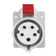 thumbnail image 5 of CA industrial 220380V 240415V del conector 3P+E+N 32A de la aviación de la prenda impermeable del zócalo IP44, 5 of 8