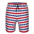 thumbnail image 4 of Kdxio American Patriotic Stars And Stripes Pattern Mens Casual Shorts - Drawstring Summer Beach Sports Shorts for Men, 4 of 9