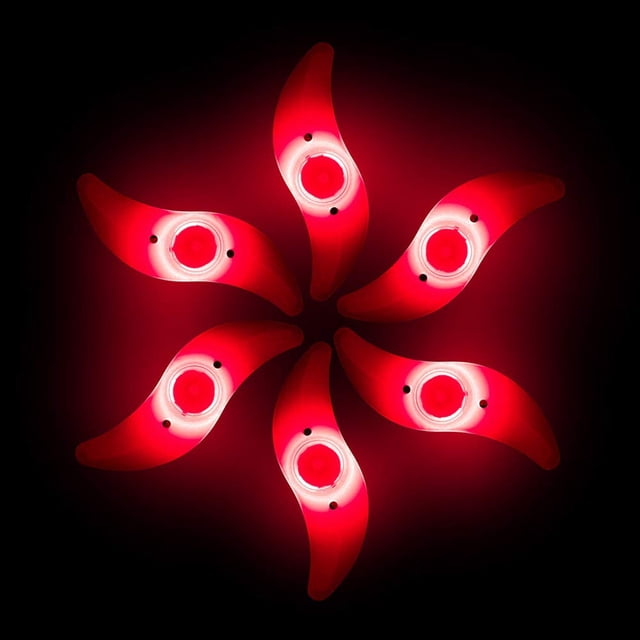 Lisbinx Led Bike Wheel Spoke Lights - 6-Pack | Waterproof Cycling Lights for Night Riding | 4 Colors (Red/Blue/Green/Multi) | 3 Modes (Flash/Fast) | Easy Install & Secure Fits | Includes Batteries