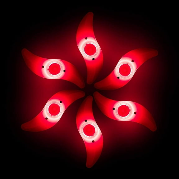 Bike Wheel Lights, Czzoypi LED Spoke Tire Cycling Light, 6-Pack Multi-Color Waterproof Easy Mount Night Ride Safety Lamp, Red