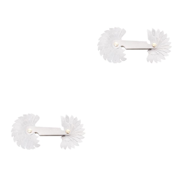 Riwesomey Tornillo Rosca Paso Calibre Engranajes Profesional Acero inoxidable Pulgadas Metalurgia Industrial American Center Gage 51pcs American 51 piezas americano 2Conjunto