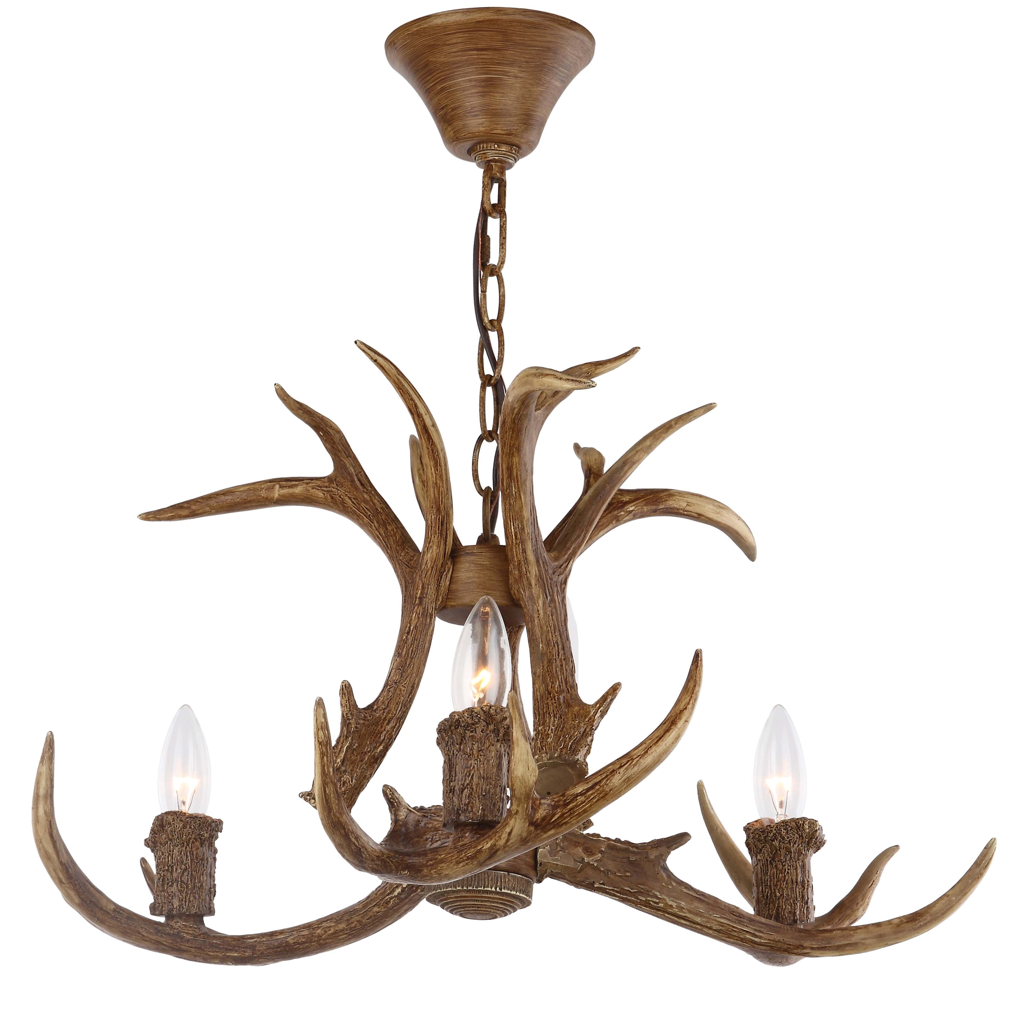Safavieh Makani 21.5 in. Dia. Antler Chandelier, Brown