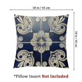 thumbnail image 4 of BANET Throw Pillow Covers Blue White Floral Square Pillowcases Cushion Cover for Room Sofa Chair Bed Home Decor Set of 2 20x20in, 4 of 7