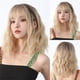 thumbnail image 2 of Pelucas sintéticas con flequillo para Cosplay, pelo falso rizado Natural, corto, resistente al calor, color rubio y Negro degradado, para uso diario, 2 of 4