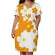 thumbnail image 2 of Vestido de fiesta Retro Pop para mujer flores pequeñas en naranja y blanco vestido de bolsillo suelto vestidos de fiesta para mujer 60", 2 of 6