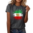 thumbnail image 5 of Tops de Cuello Alto para las Mujeres Amante Impreso Cuello Redondo Manga Corta Camiseta Casual, Blusa Diaria de Estiramiento Suave, 5 of 5
