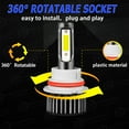 thumbnail image 5 of For Ford Excursion 2000 2001 2002 2003 2004 LED Headlight Bulbs 9007 HB5 High and Low Beam 2pcs, 5 of 11