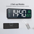 thumbnail image 6 of Smart Digital Alarm with Clock LED Display, Temperature Display, Adjustable Brightness and USB Charger Ports,16", 6 of 17